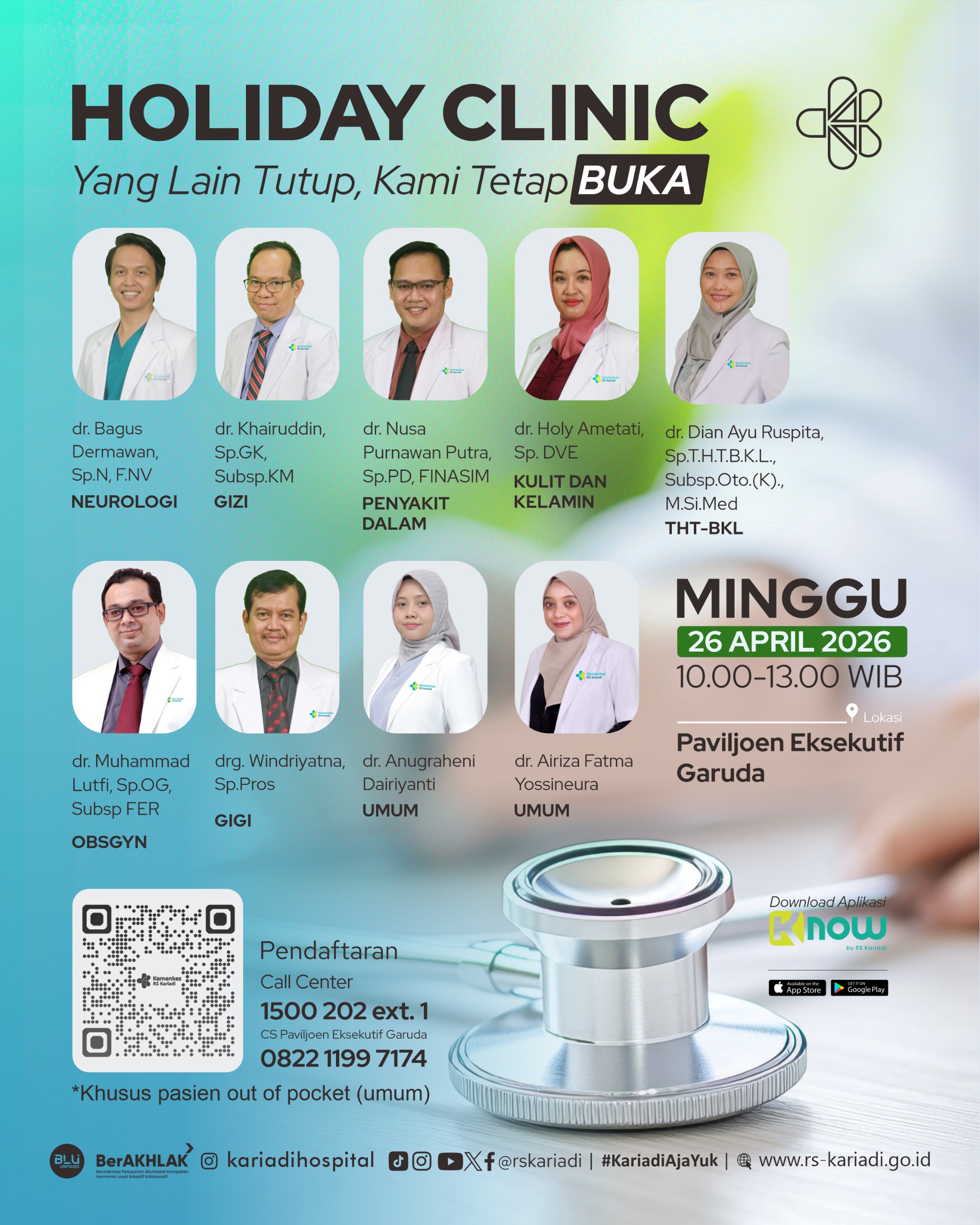 Holiday Clinic 26 April 2026