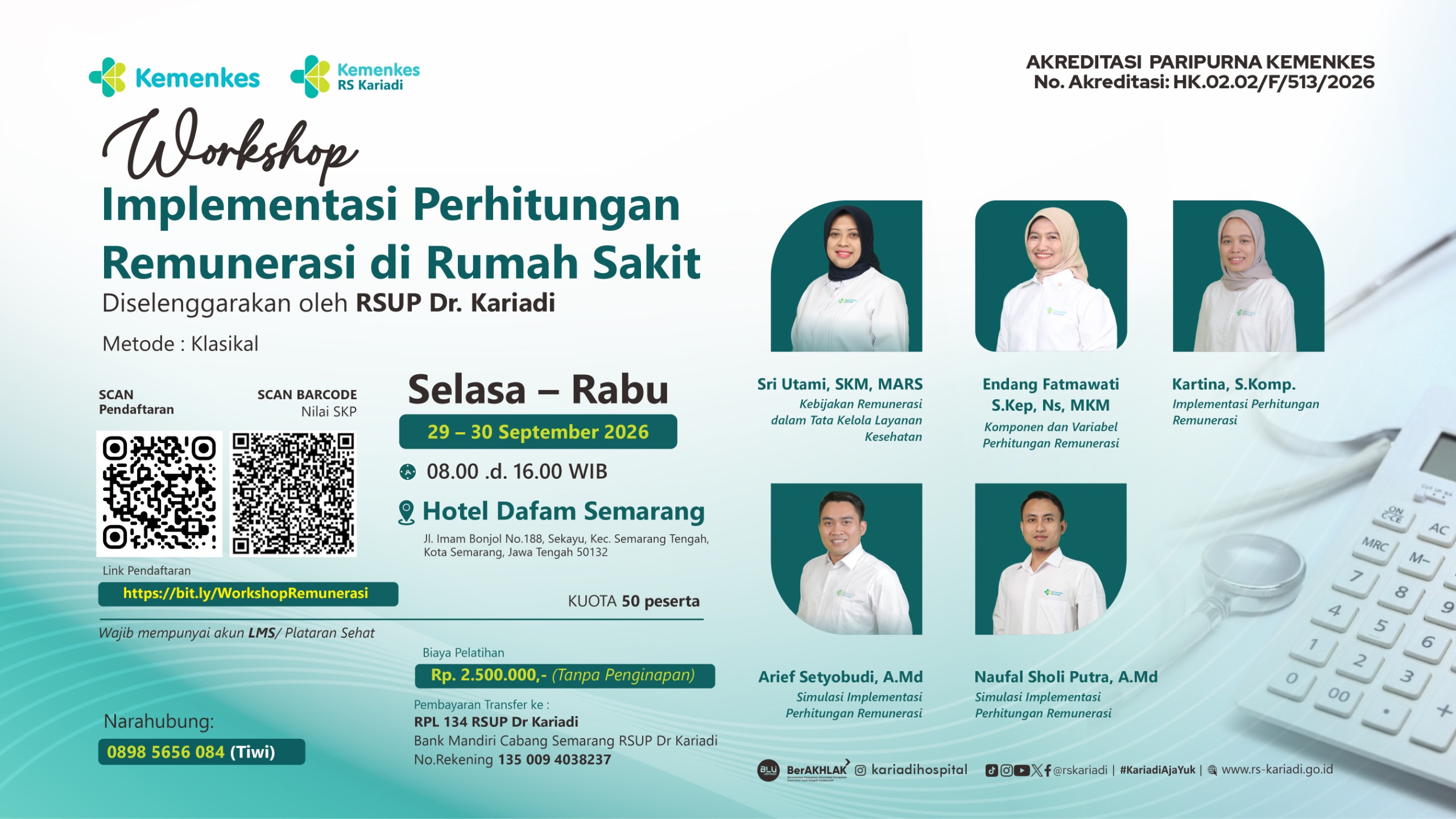 Gambar Konten WORKSHOP IMPLEMENTASI PERHITUNGAN REMUNERASI DI RUMAH SAKIT