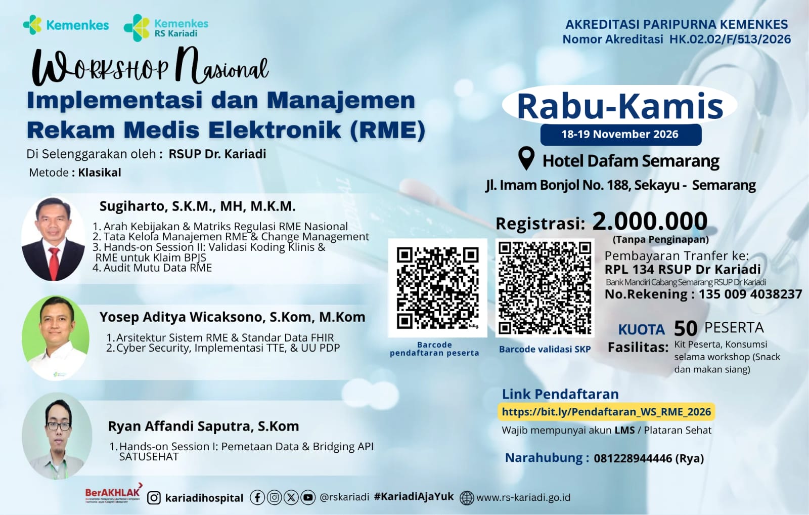 Gambar Konten  Workshop Nasional Implementasi dan Manajemen RME