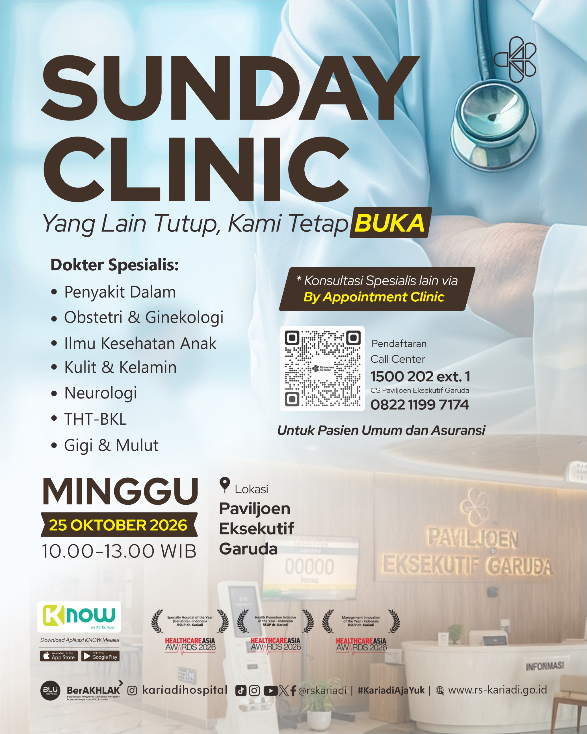 Gambar Konten Sunday Clinic 25 Oktober 2026