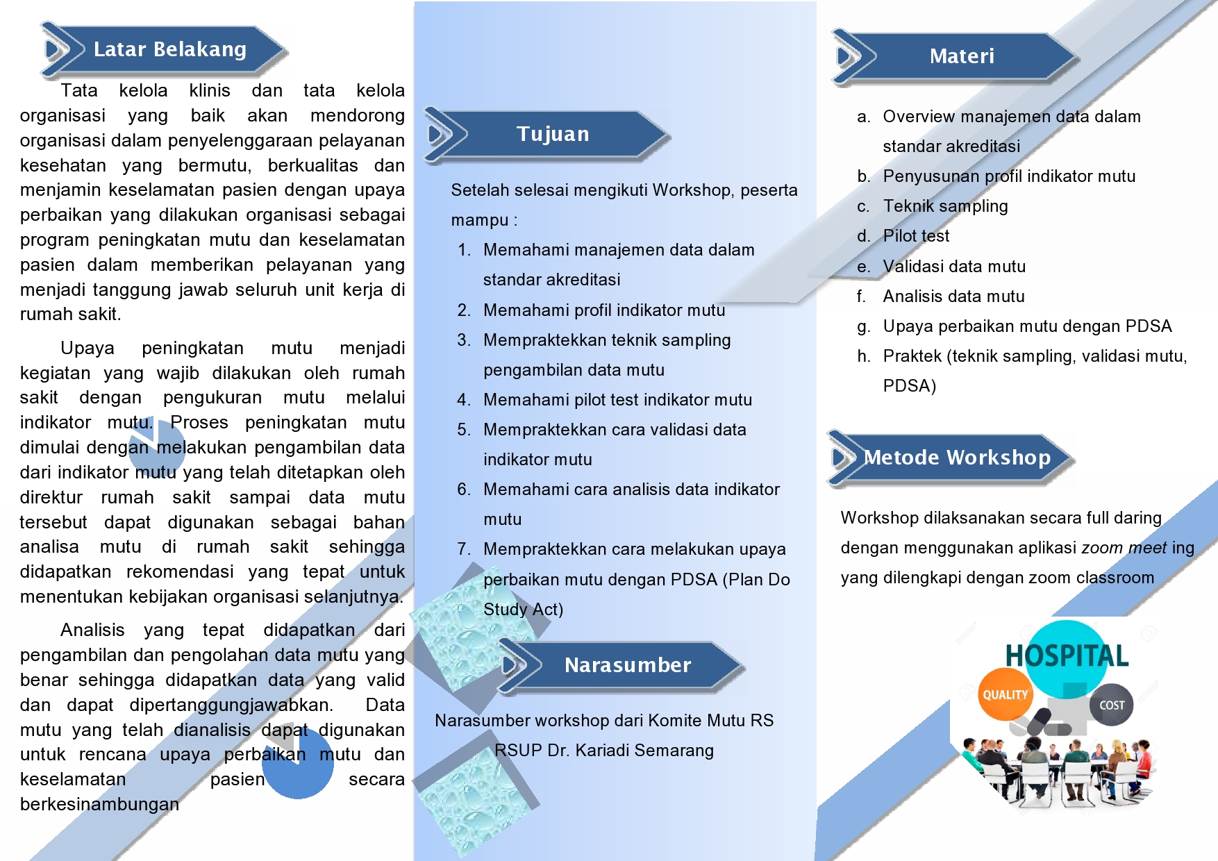 Worshop pengolahan data indikator mutu