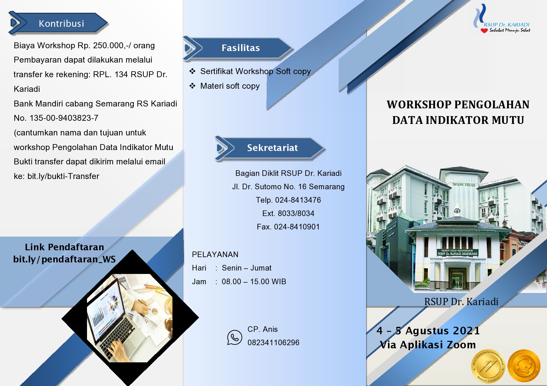 Worshop pengolahan data indikator mutu