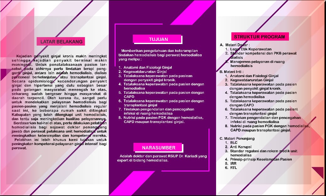 Pelatihan Ginjal Intensif Hemodialisa Bagi Perawat