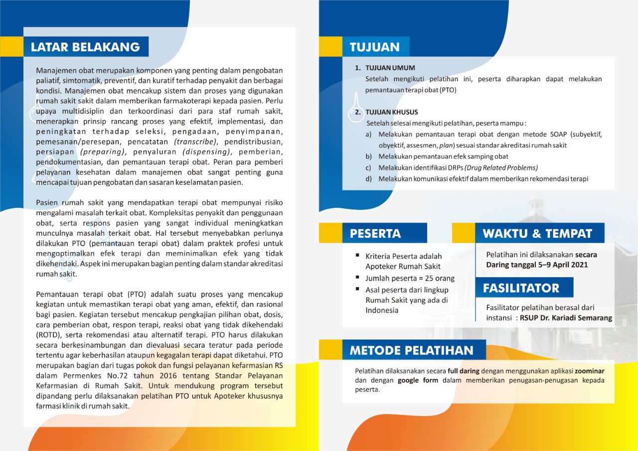 Pelatihan Pemantauan Terapi Obat RSDK